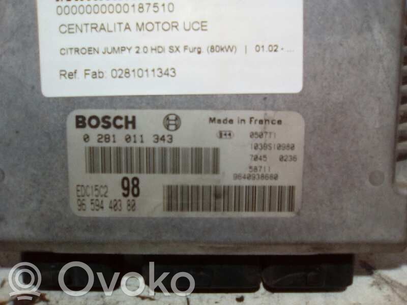 Citroen Jumpy Engine control unit/module 