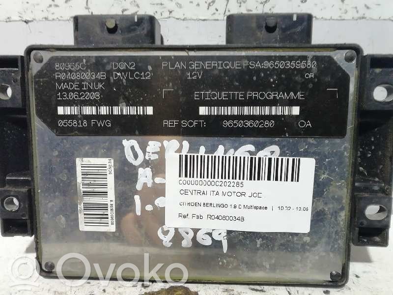 Engine control unit/module   R04080034B,9650360280