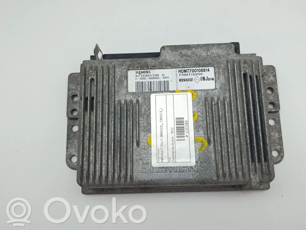 Engine control unit/module   HOM7700108814,S115301100C
