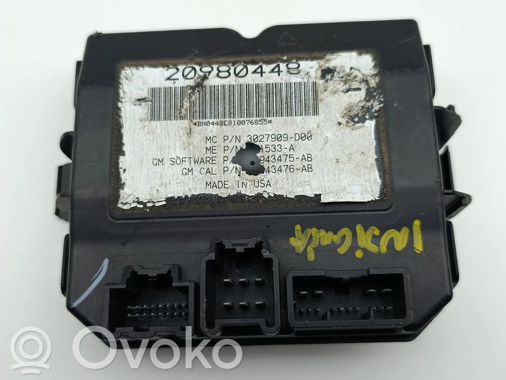 Opel Insignia A SAM control unit 