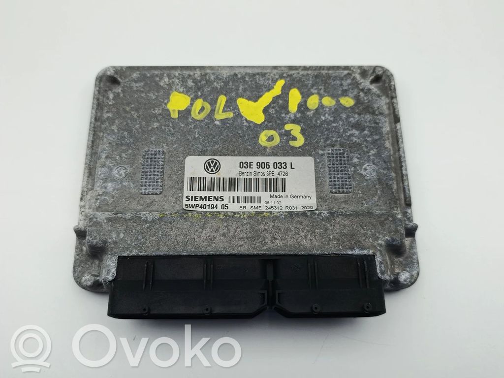 Volkswagen Polo IV 9N3 Unitate/modul de control motor 