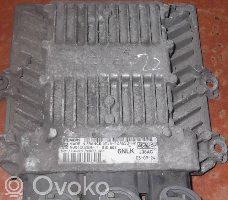 Engine control unit/module ECU   3M5A12A650HK,5WS40028MT