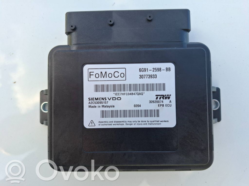 Module de commande de frein à main   30773933,6G912598BB,A2C53095157