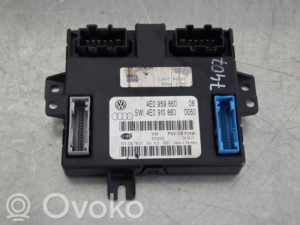Audi A8 S8 D3 4E Moduł / Sterownik fotela 