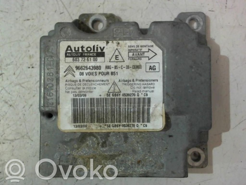 Citroen C4 I Airbag control unit/module 