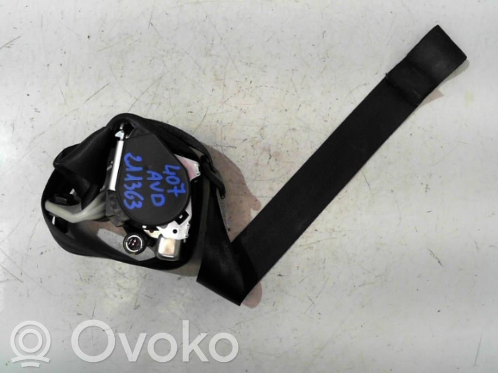 Peugeot 407 Hebilla del cinturón delantero 