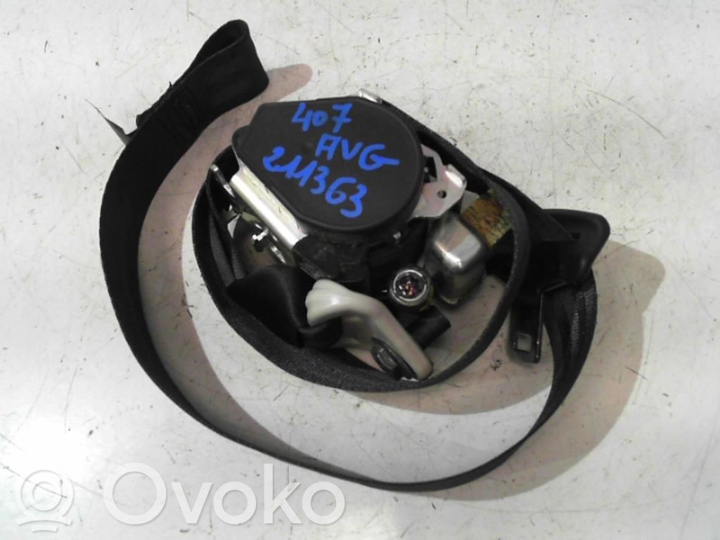 Peugeot 407 Hebilla del cinturón delantero 