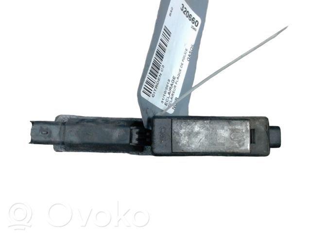 Citroen C3 Lampa oświetlenia tylnej tablicy rejestracyjnej 