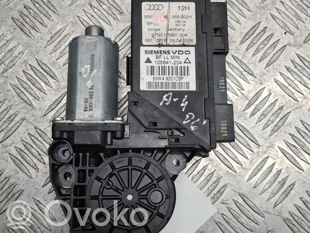 Audi A4 S4 B7 8E 8H Etuoven ikkunan nostomoottori 