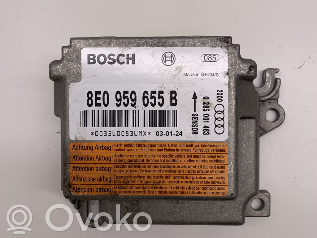 Audi A4 S4 B6 8E 8H Sterownik / Moduł Airbag 