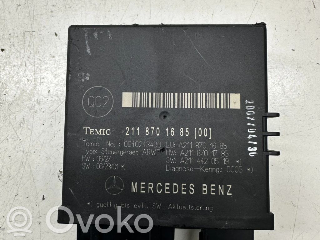 Tailgate/trunk control unit/module   2118701685,A2118701685,A2118701785,A2114420519