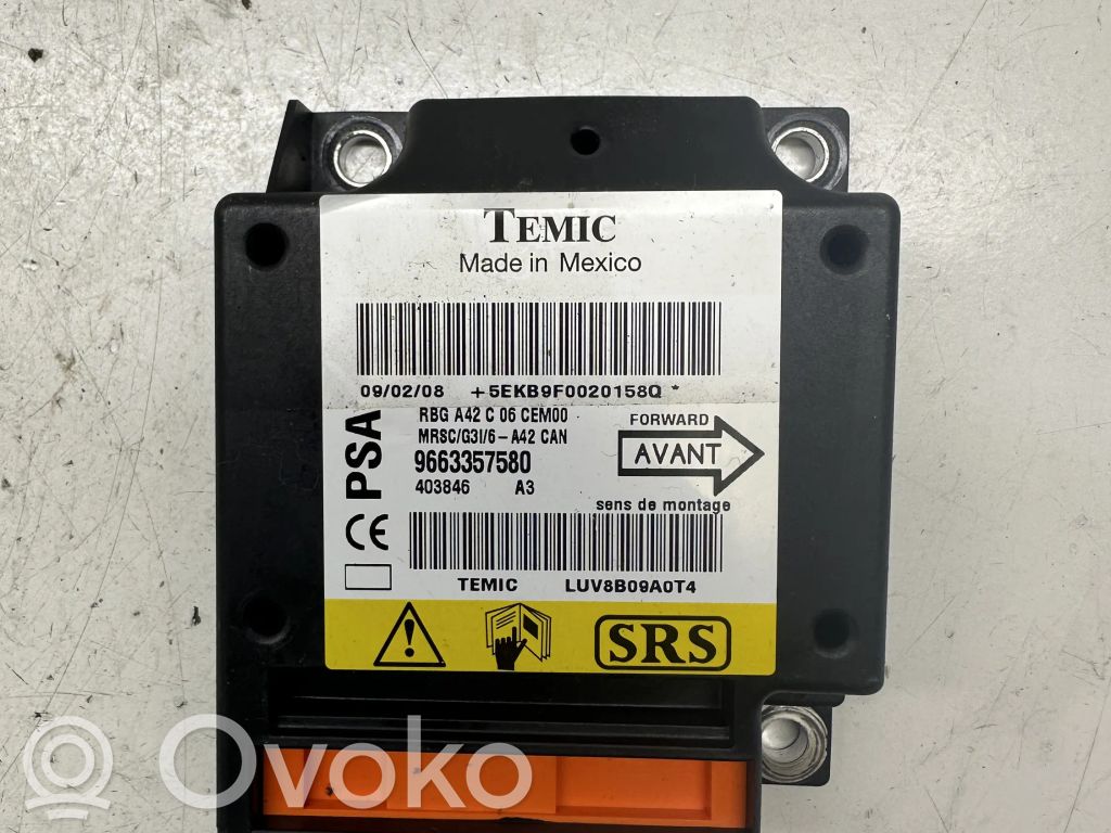 Citroen C3 Pluriel Airbag control unit/module 