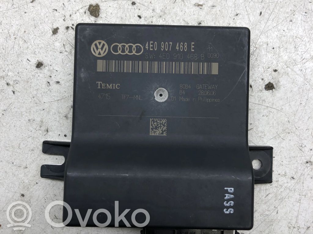 Audi A8 S8 D3 4E Moduł sterowania Gateway 