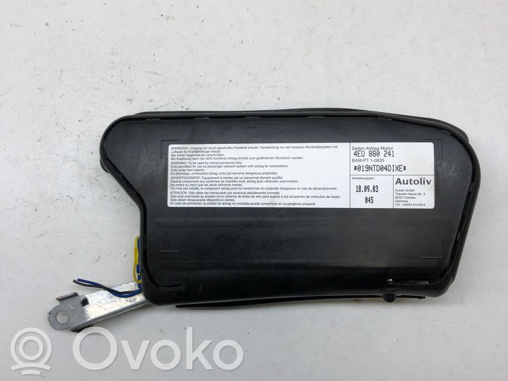 Audi A8 S8 D3 4E Airbag del asiento 