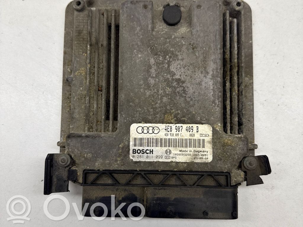 Engine control unit/module   4F0907409B,4E0910409C,0281011099