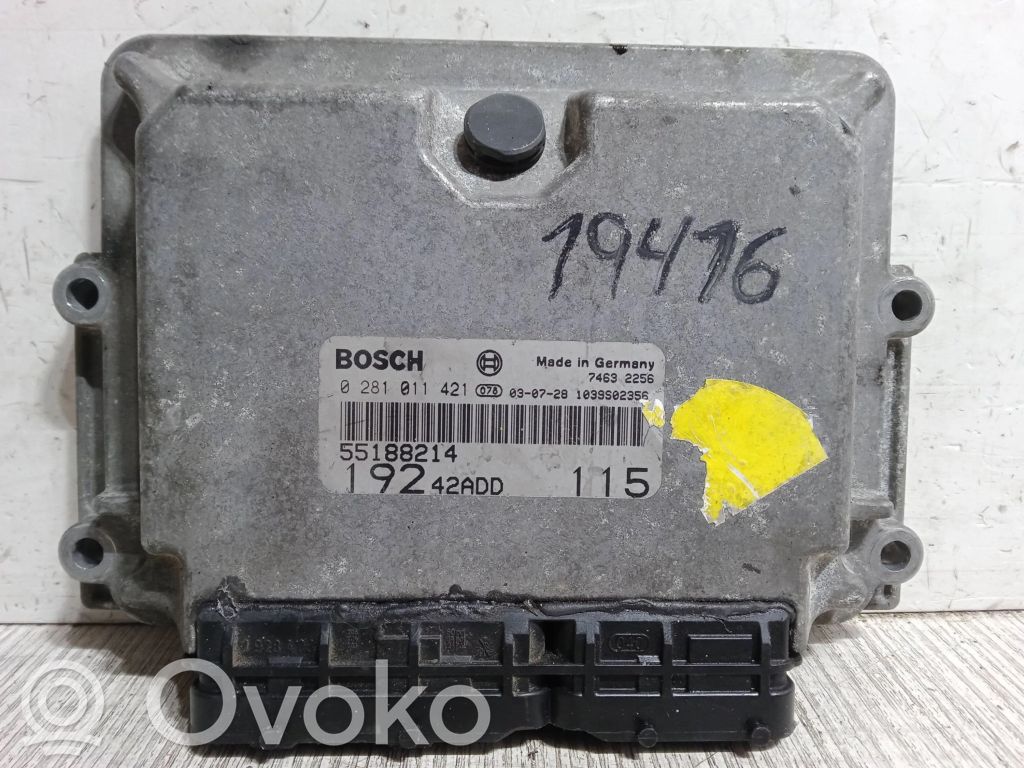 Engine control unit/module   55188214,19242ADD,0281011421