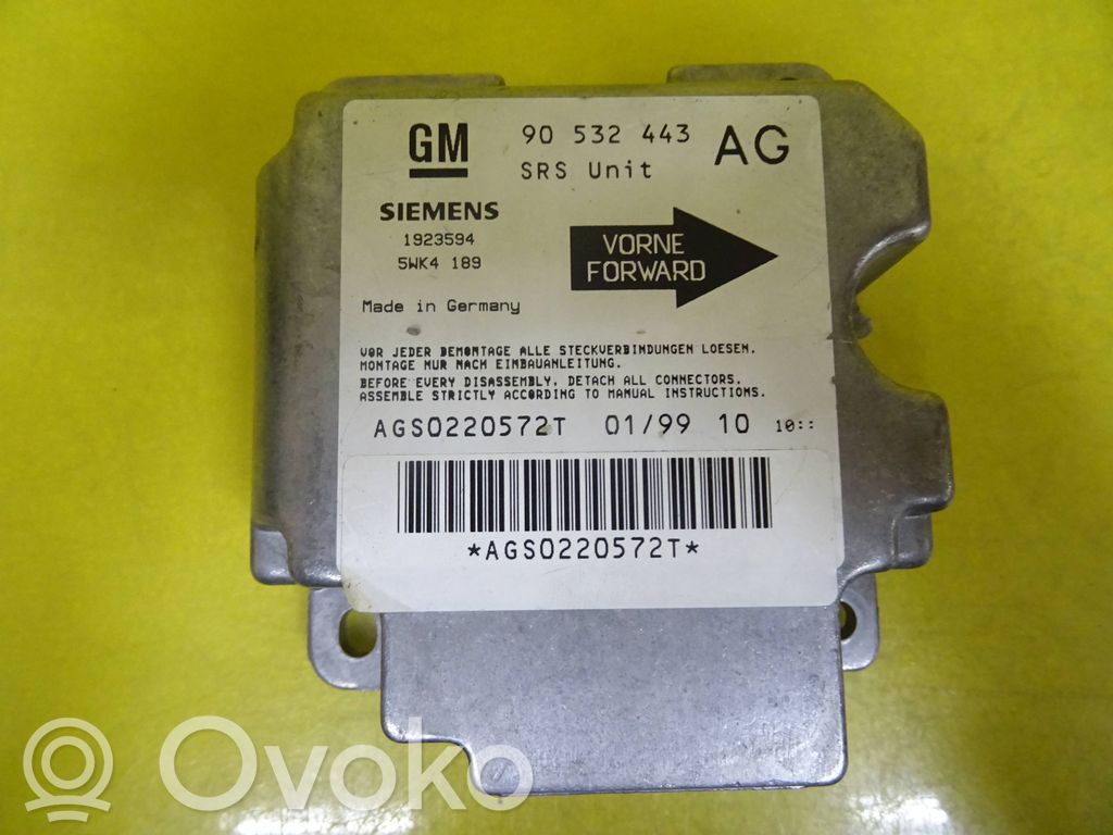 Opel Corsa B Airbag control unit/module 