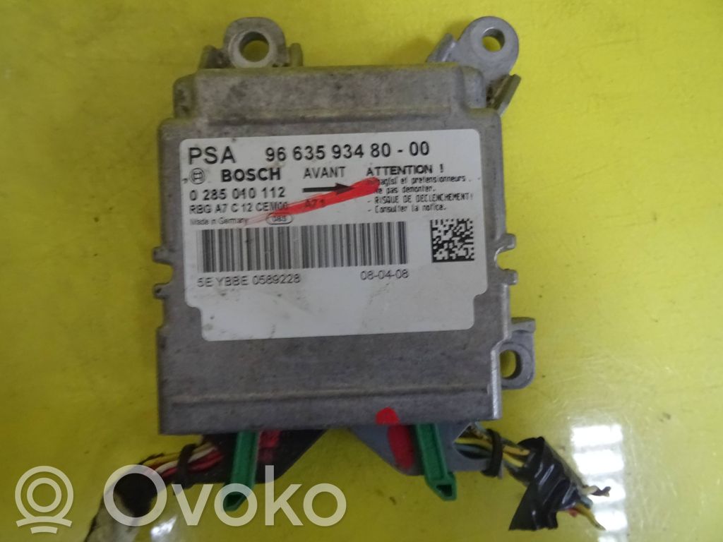 Peugeot 207 Airbag control unit/module 