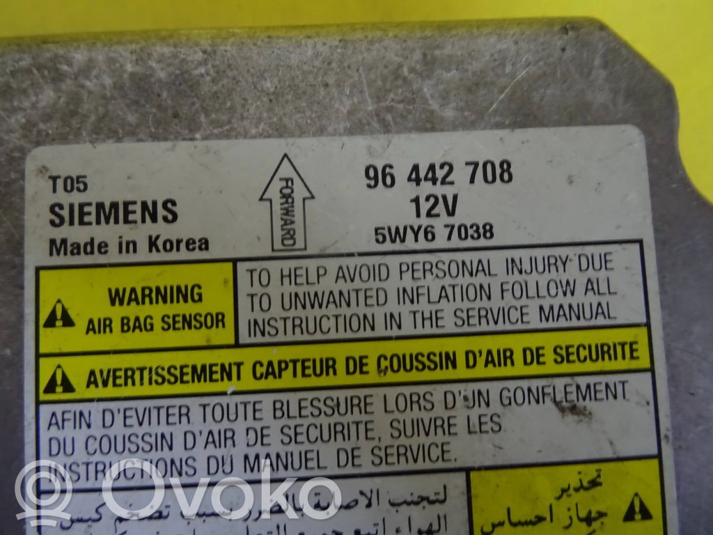 Chevrolet Aveo Airbag control unit/module 