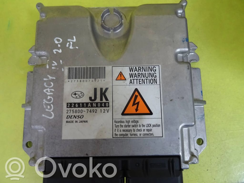 Engine control unit/module   2758007492,2758007492,22611AN040