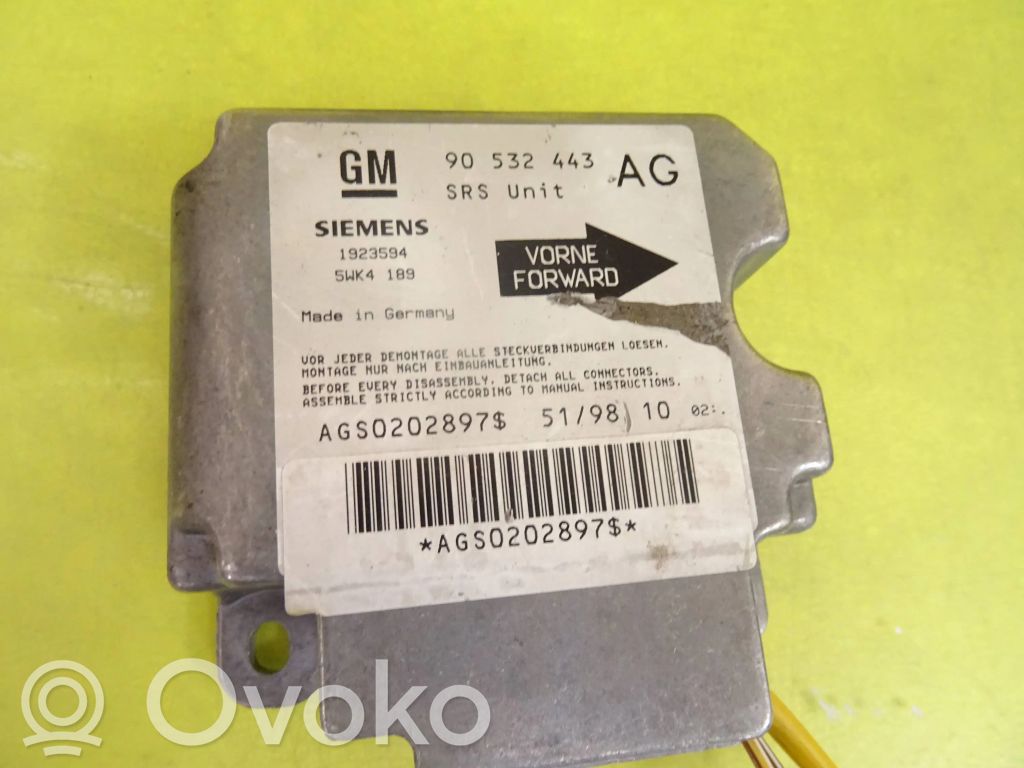 Opel Corsa B Airbag control unit/module 