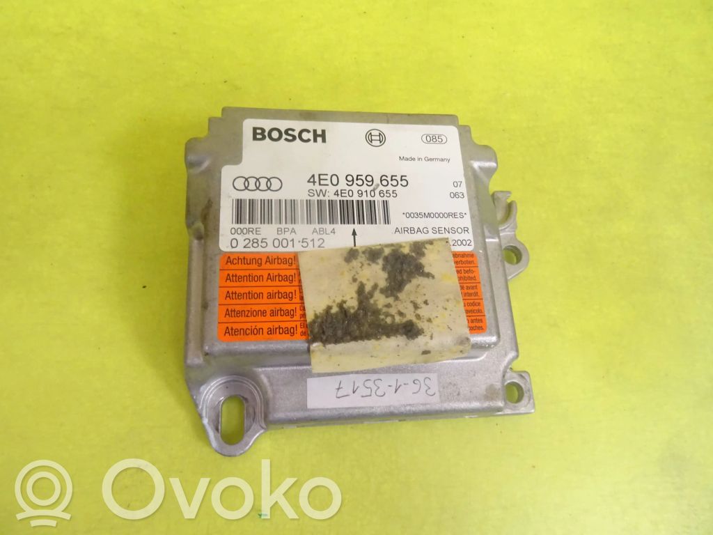Airbagsteuergerät   4E0959655,0285001512