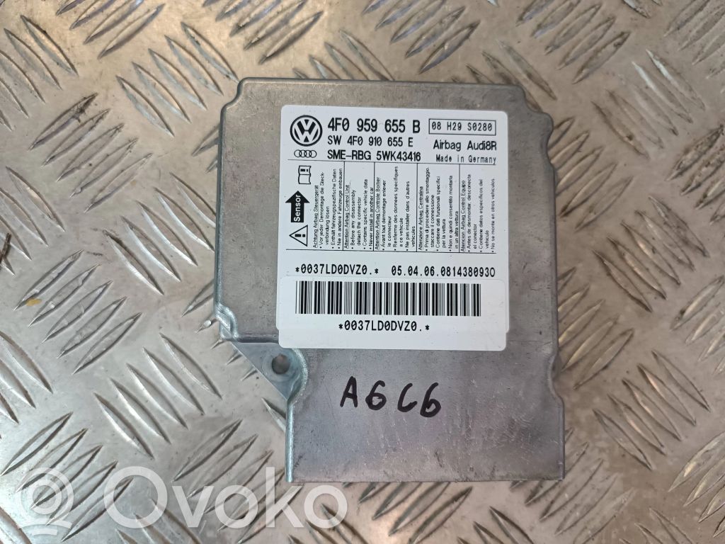 Airbag control unit/module   4F0959655B,4F0910655E,5WK43416,0037LDDDVZ0