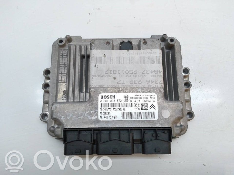 Unitate/modul de control motor   0281013872,9664843780,BOSCH