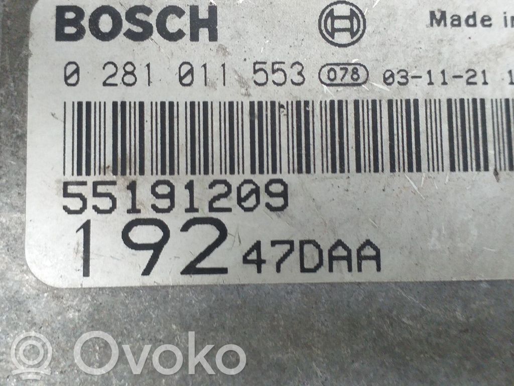 Centralina/modulo del motore   55191209