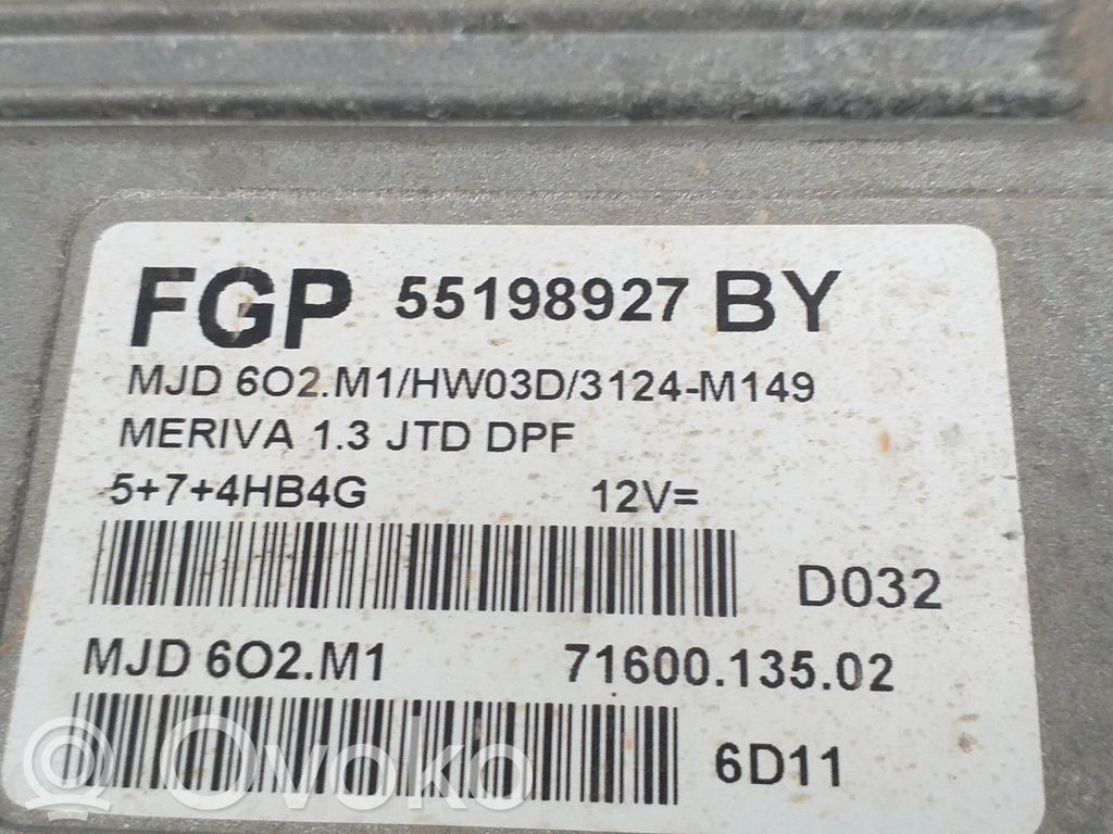 Opel Meriva A Calculateur moteur ECU
