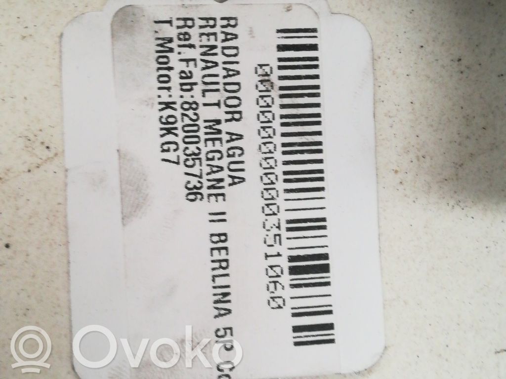 Renault Megane II Radiatore di raffreddamento 