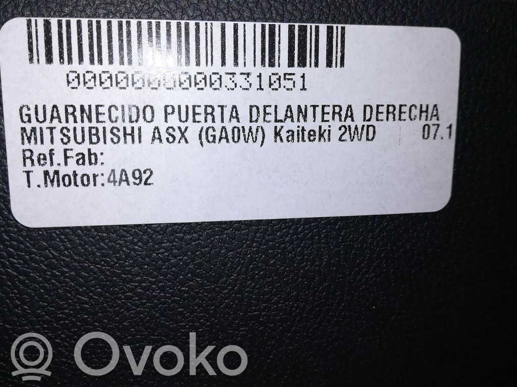 Mitsubishi ASX Panou tapițerie ușă față 