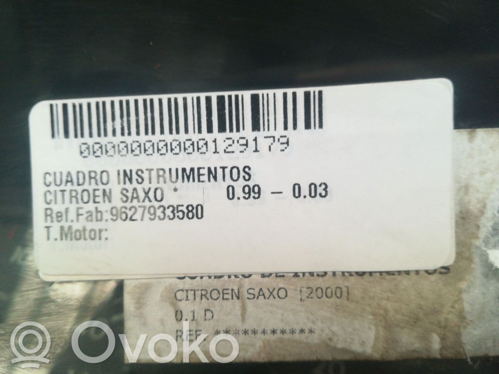 Citroen Saxo Geschwindigkeitsmesser Cockpit 