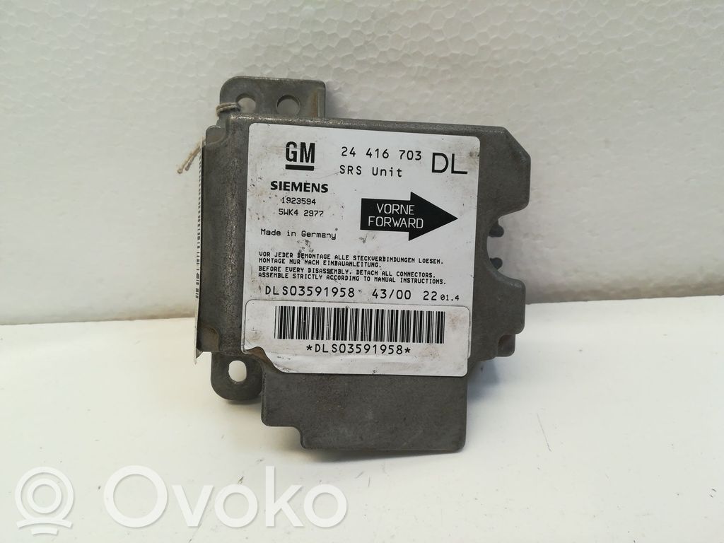 Opel Astra G Sterownik / Moduł Airbag 