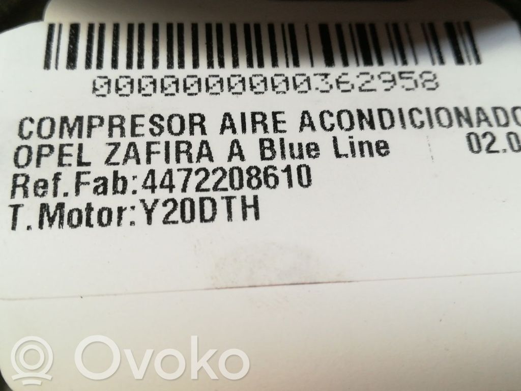 Opel Zafira A Klimakompressor Pumpe 