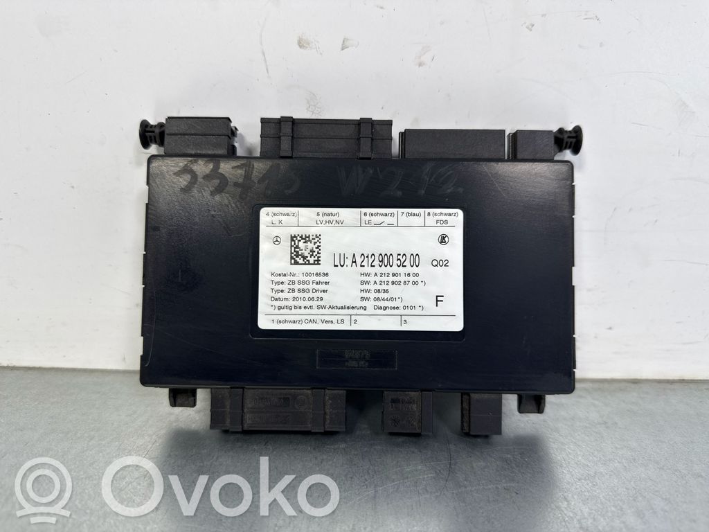 Mercedes-Benz E W212 Module de commande de siège 