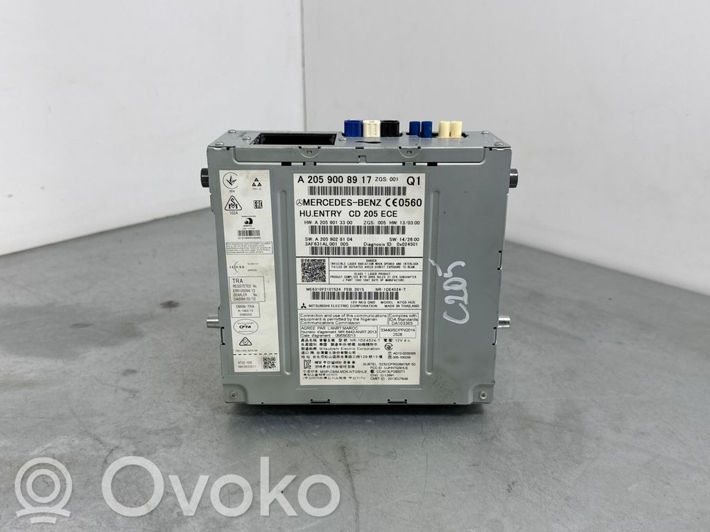 Mercedes-Benz C W205 Panel / Radioodtwarzacz CD/DVD/GPS 