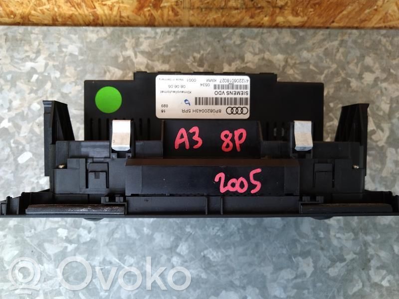Audi A3 S3 A3 Sportback 8P Panel klimatyzacji 