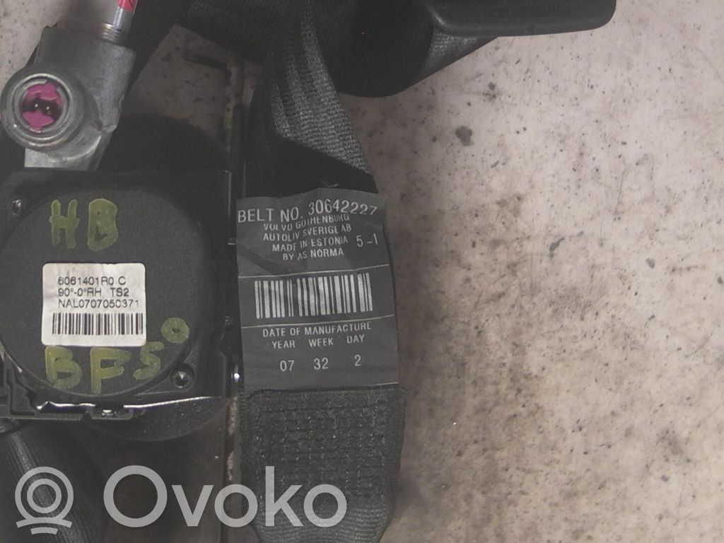 Volvo C30 Hebilla del cinturón delantero 