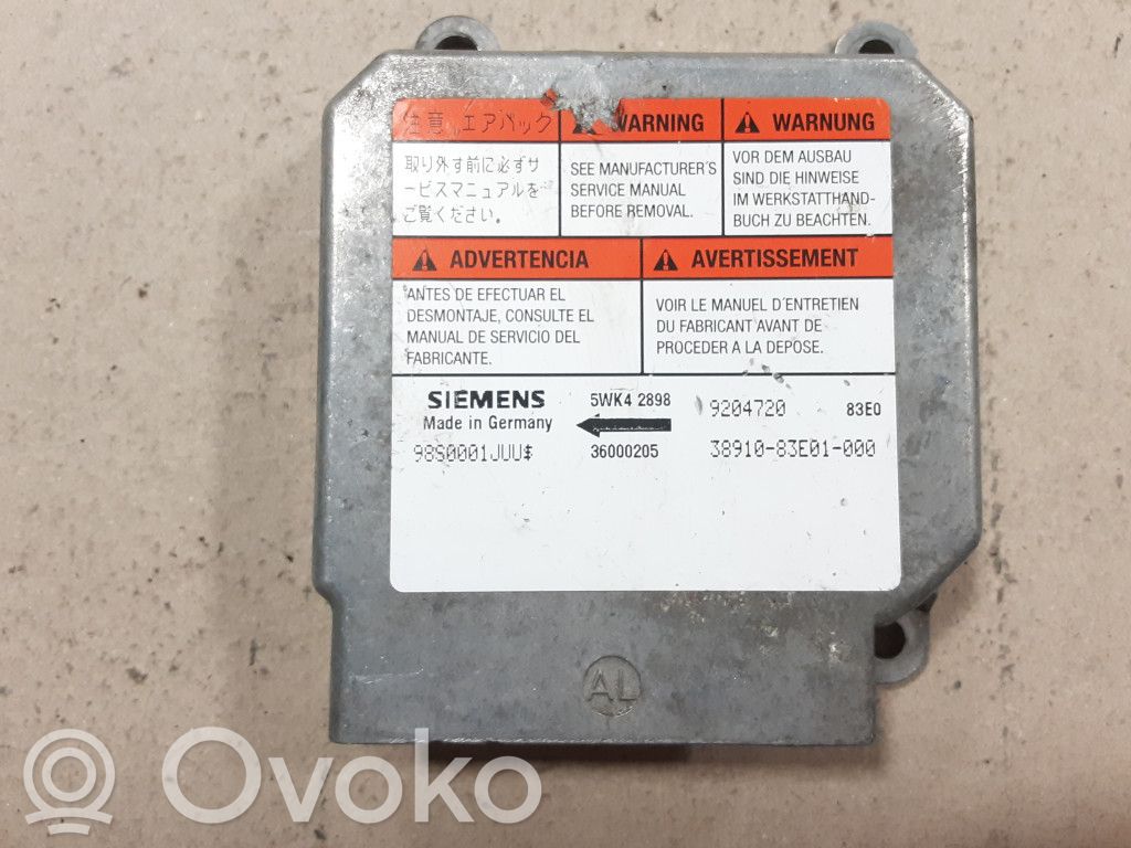 Opel Agila A Module de contrôle airbag 