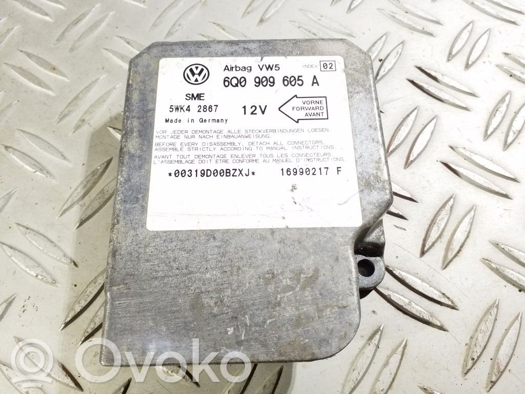 Sterownik / Moduł Airbag   6Q0909605A,5WK42867,16990217F