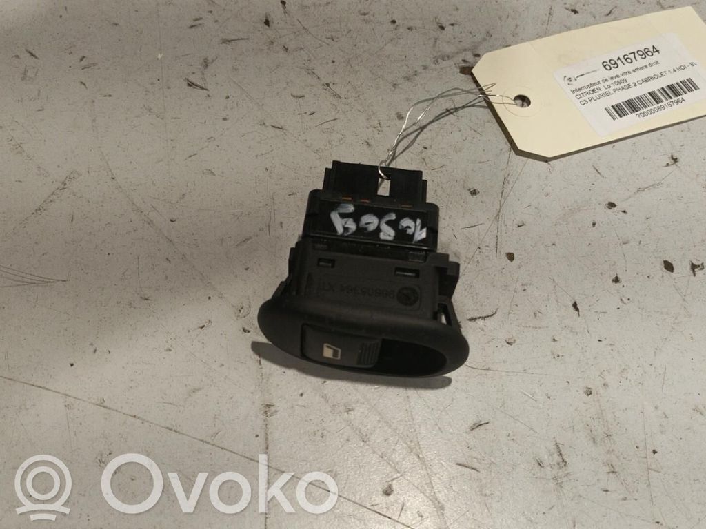 Citroen C3 Pluriel Electric window control switch 
