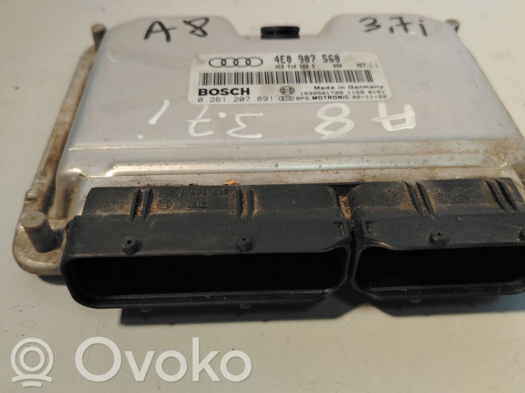 Unidad de control/módulo del motor   4E0907560,0261207891,4E0910560D