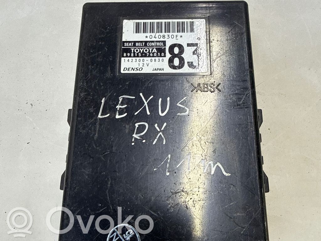 Lexus RX 450H Autres unités de commande / modules 