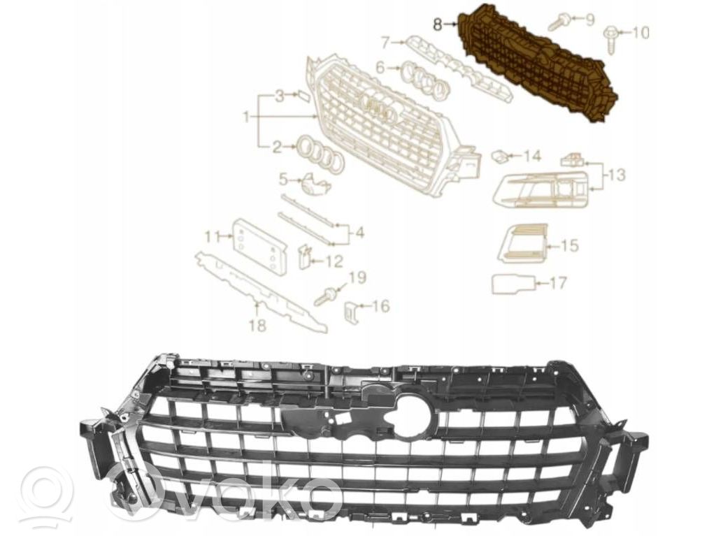 Audi Q7 4M Griglia anteriore 