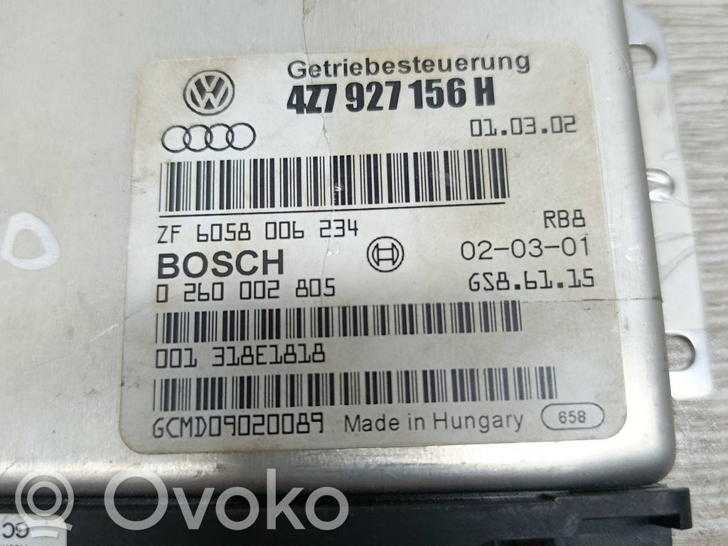 Gearbox control unit/module   4Z7927156H,0260002805,ZF6058006234