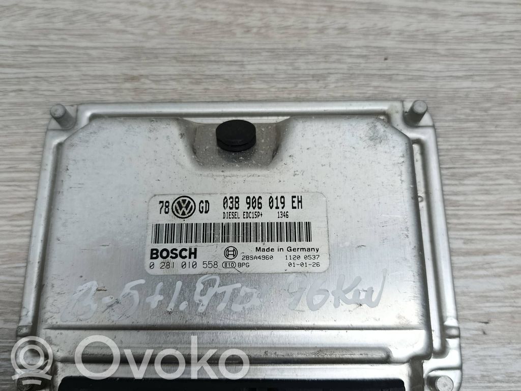 Engine control unit/module   038906019EH,28SA4960,0281010558