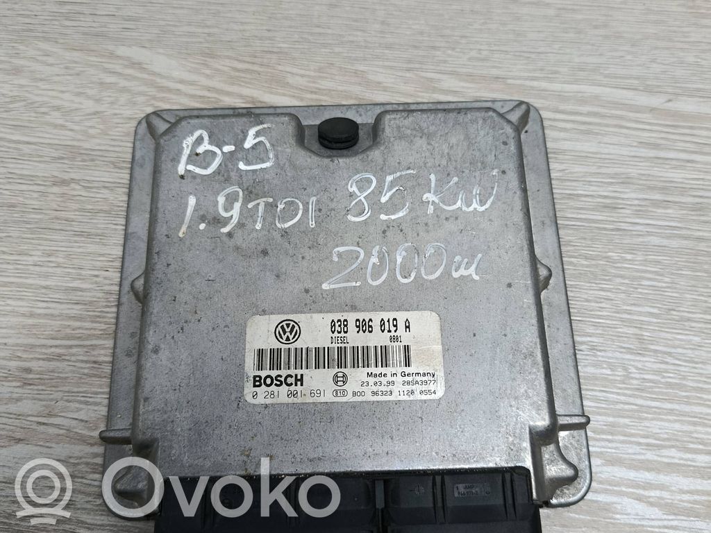 Engine control unit/module   038906019A,28SA3977,0281001691