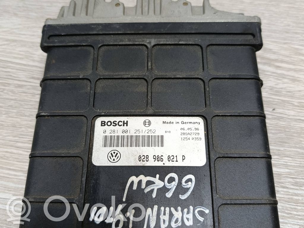 Engine control unit/module   028906021P,0281001251,28SA2729