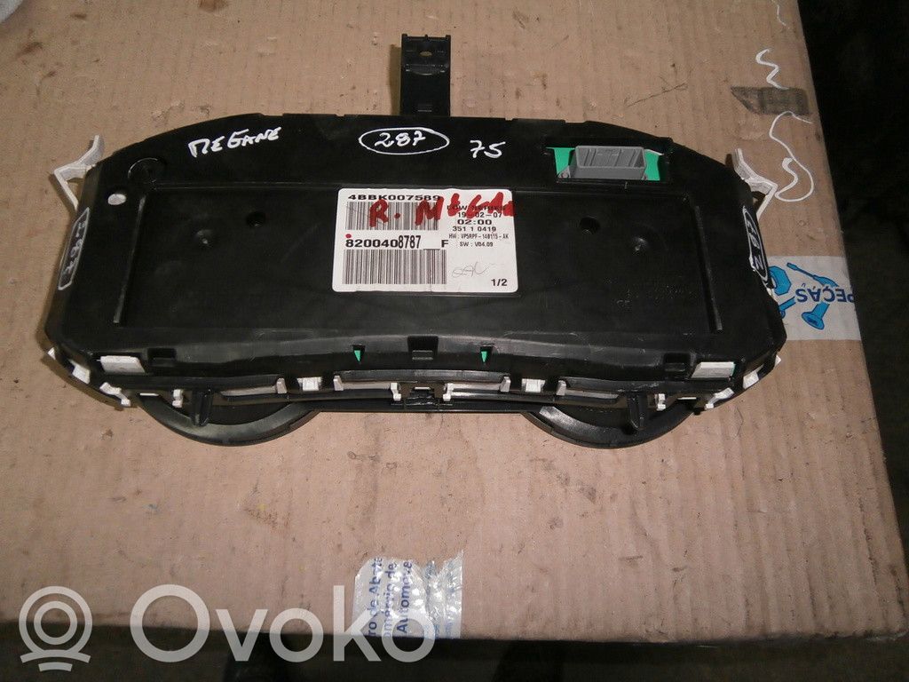 Speedometer (instrument cluster)   8200408787F